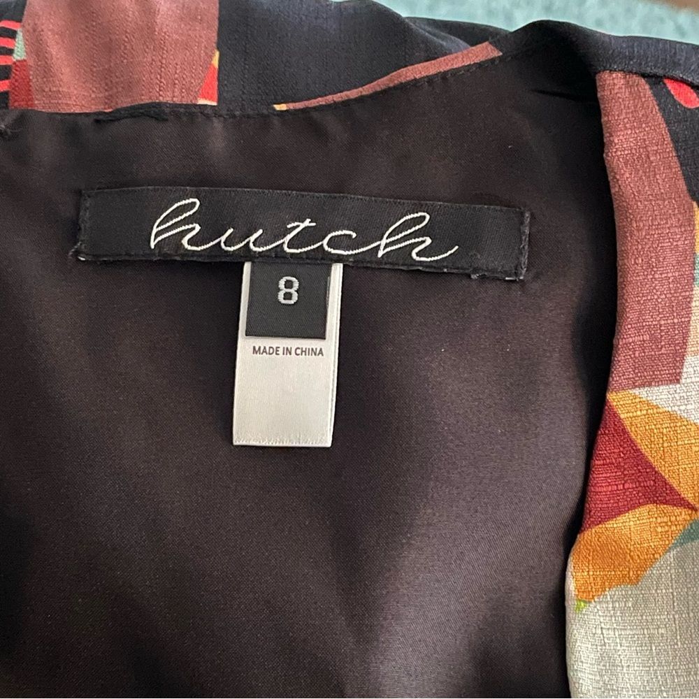 NWT Hutch ModCloth Let's Go Boho Black Long Sleeve‎ Belted Maxi Dress Size 8 - Picture 6 of 13